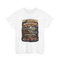 Load image into Gallery viewer, Boston Tea Party 1773 Shirt No Taxation Without Representation TShirt Patriotic American History Tee