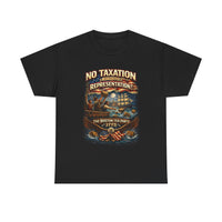 Load image into Gallery viewer, Boston Tea Party 1773 Shirt No Taxation Without Representation TShirt Patriotic American History Tee